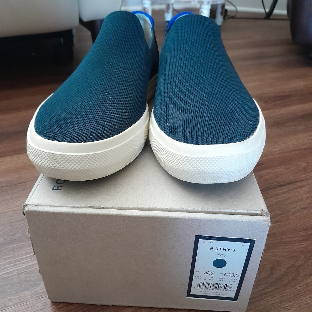 A refind,luxe slip on. It's knitted from Rothy's signature thread.